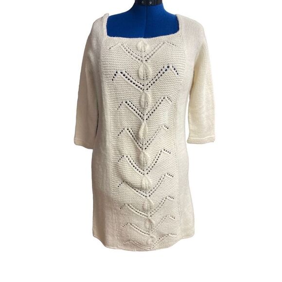 White Sweater Dress Medium - Picture 1 of 11